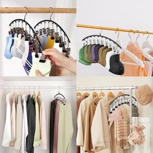 Legging Hangers Closet Organizer 2 Pack 10 Clips Holds 20 Leggings Pants